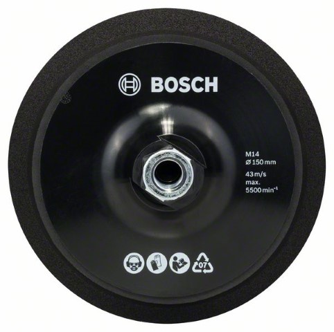 BOSCH BACKING PAD VELCRO 150 MM M14 THREAD 